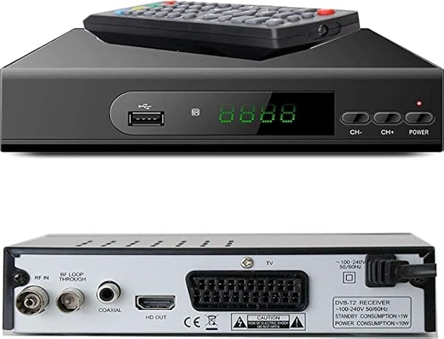 TEKNIKAL Freeview Full HD Set Top Box Receiver + Recorder + USB Player Function Connect by HDMI or Scart for UK Terrestrial Channels