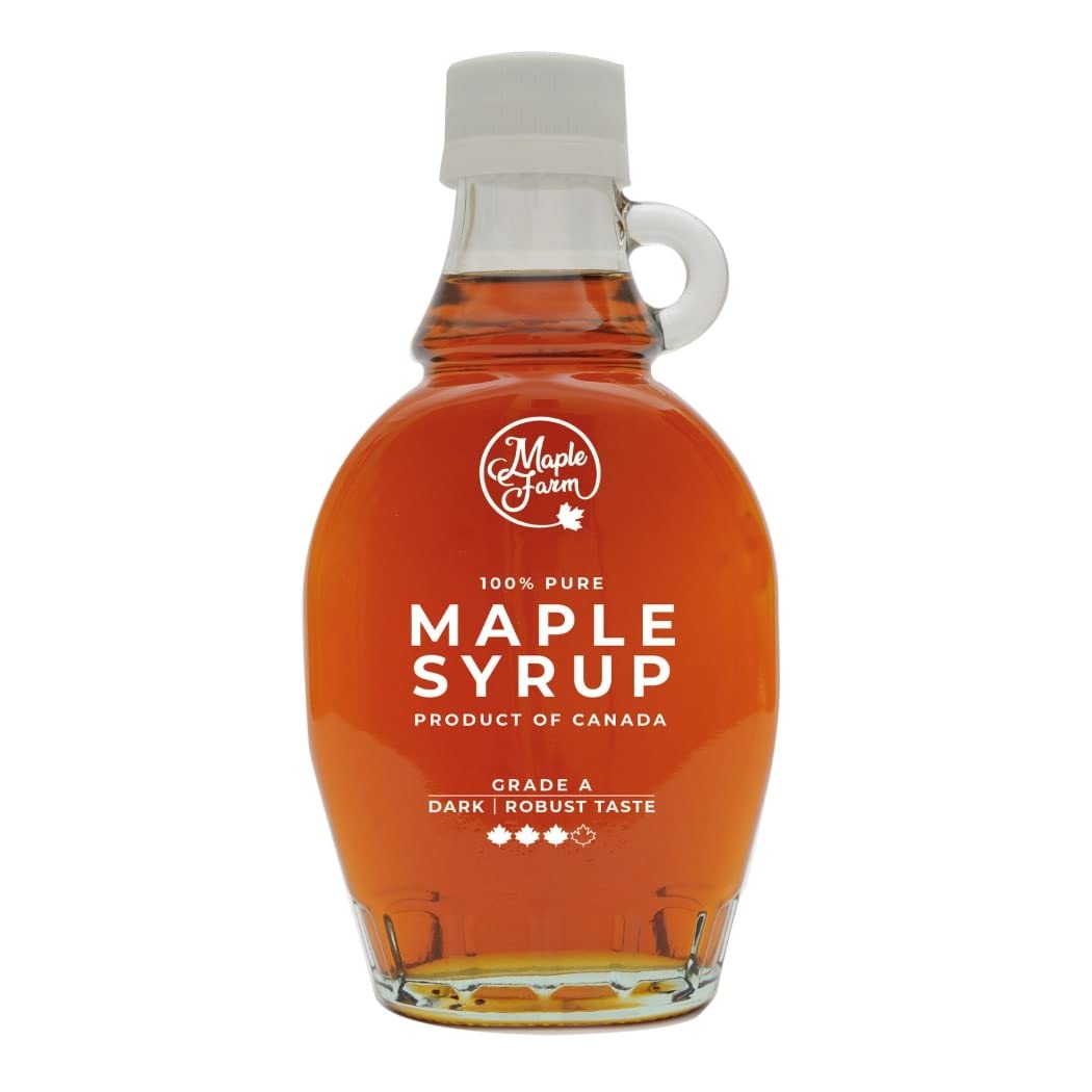 MapleFarm: jarabe de arce puro. Pack degustación 4 variantes: ORO - ÁMBAR - OSCURO - MUY OSCURO. Categoría A, dorado, ámbar, oscuro, muy oscuro. Pack de 4 botellas de 250g