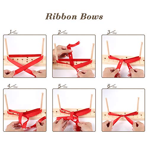 Ackitry Extended Bow Maker For Ribbon For Wreaths, Wooden Ribbon Bow Maker For Christmas Bows, Hair Bows, Corsages, Various Crafts #TOP4