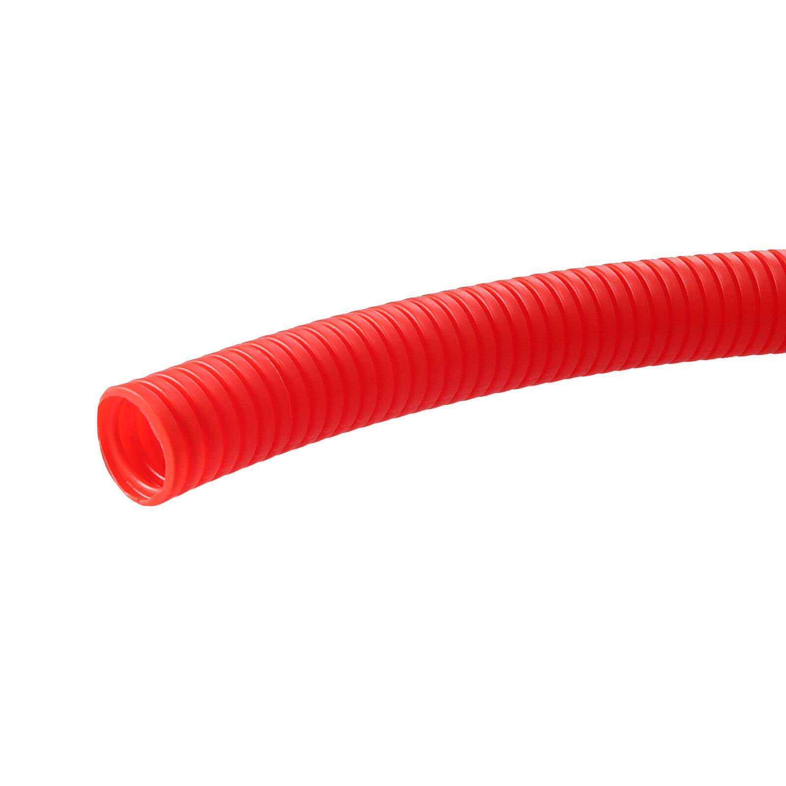 Tool parts Wiring Loom Tubing Corrugated Flexible Conduit 15M/49.2ft - 12mm/0.47 ID Red