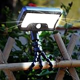 ソーラーライト 屋外 センサーライト 屋外 ソーラー 人感 防水 クリップ式 360°回転 角度調節 USB充電可 3つ知能モード 自動点灯消灯 高感度人感センサーソーラー 玄関/廊下/駐車場/庭適用 防犯 防災 停電 地震 津波 台風対策 (ブラックー単品昼光色)