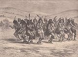  Panoptikum - Der Bärentanz der Sioux. Mit einem Bärenfell verkleideter Medizinmann führt den Tanz an, welcher vor der Bärenjagd ausgeführt wird. [Grafik]