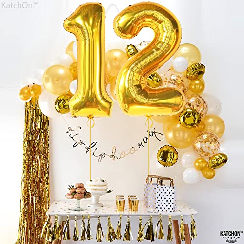 KatchOn, 12 Balloon Number - 40 Inch Gold Number Balloon for 12th Birthday by KatchOn - Used condition - Image 6