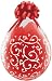 Filigree & Hearts-A-Round Qualatex 18" Clear Balloons x 5 - Stuffing or Air Fill