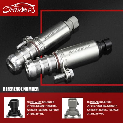Intake & Exhaust Camshaft Position Actuator Solenoid Valve Compatible with Chevy GMC Malibu Cobalt Equinox HHR GM Terrain Pontiac G6 and More GM Vehicles 2.0L 2.2L 2.4L Replaces# 12655420 12655421 - Thumbnail 2