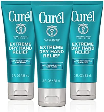 Curl Extreme Dry Hand Cream, Travel Size Lotion for Dryness Relief, Easily Absorbed Hand Cream for Long-Lasting Relief after Washing Hands, with Eucalyptus Extract, 3 Fl Oz (Pack of 3)