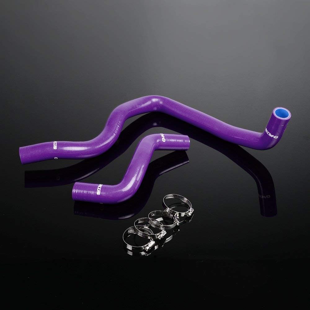 G-PLUS Silicone Radiator Coolant Hose Pipe Kit Clamps Compatible With Honda Prelude 1997-2001,Purple