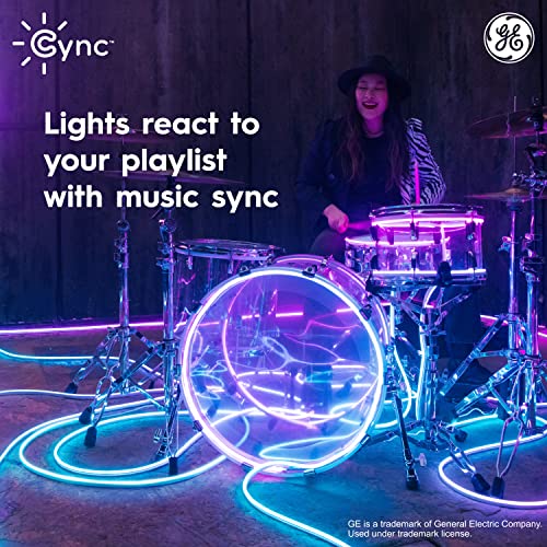 Image of Cync GE Dynamic Effects Smart LED Shapeable Light, Color Changing Light Strip, 2.4GHz Wi-Fi Enabled, Compatible with Alexa and Google Home, 10ft + Power Supply