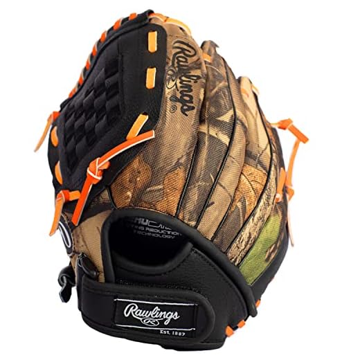 Rawlings Playmaker Camo Kids Baseball Glove for Kids 5-8 - TBall Glove – 11" - Left Hand Throw - Glove Fits on Right Hand - Make Selection Carefully