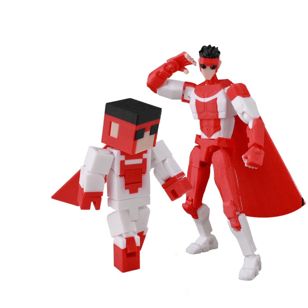 Jiumaocleu 2PCS Oliver Grayson Action Figure Mark Grayson Articulated Figures Joint Movable Action Statue 3D Printed Decoration Display Gifts 13.5+8CM