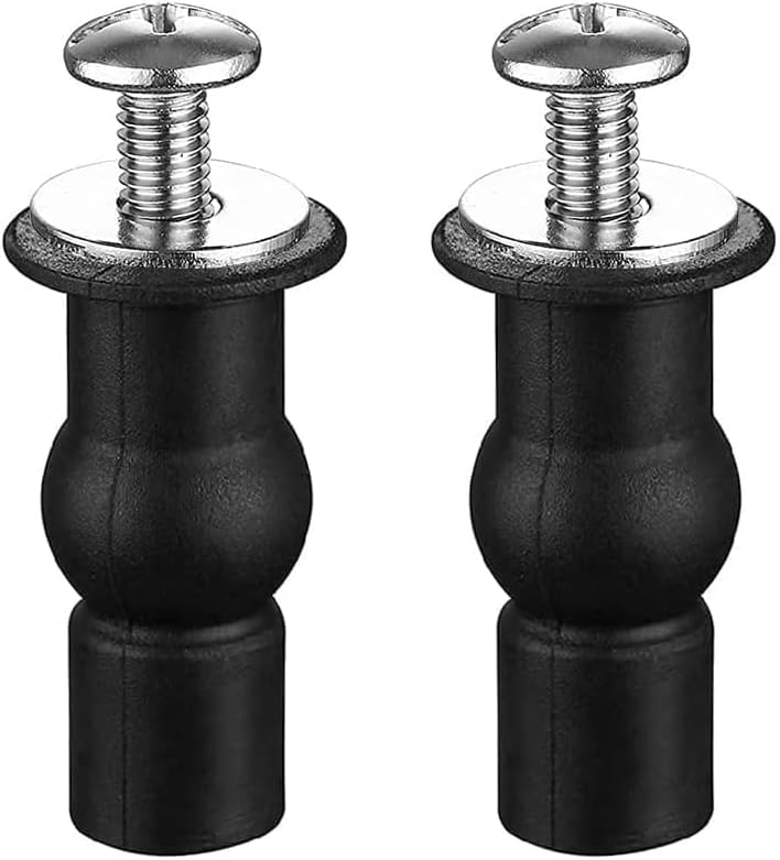 MHS Hydraulic Soft Closing Toilet Seat Cover Fixing Screws | Universal Top Mount Hinges Screws & Blind Hole Nuts | SS 304 Anti-Rust Fittings โ Make in India (A. EPDM Rubber Fitting, 1 Pair)