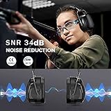 YANKUIRUI Ear Defenders Muffs Noise Reduction SNR 36dB Safety Ear Protectors Provide Hearing Protection For Autism, Shooting, Construction, Yard Work, Machinery Work Mowing (Style2(Black)) - Image 3