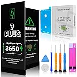GOLDWANGWANG Battery Replacement for iPhone 7 Plus, 3650mAh High Capacity, Compatible with A1633/A1688/A1700, Complete Repair Kit, CE/RoHS/FCC/PSE Certified