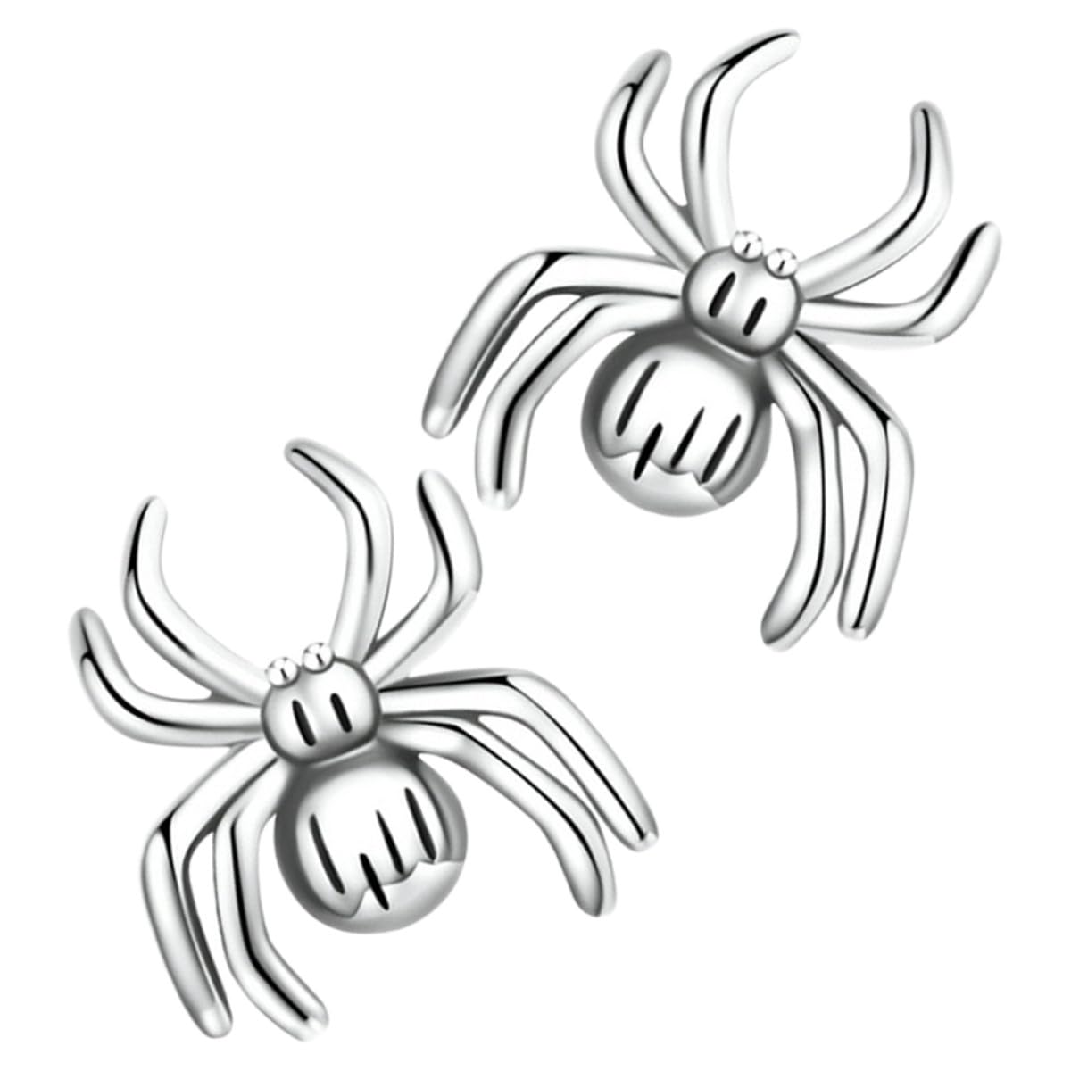 Pendientes de araña antialérgicos y cómodos de plata para uso diario 8