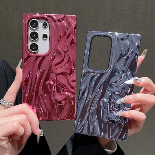 Coque Samsung S25 antichoc souple anti-glisse avec texture vague 3D - 2