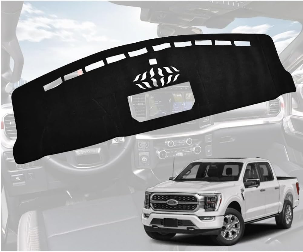 Accessories Car-Styling Suede Leather Dashmat Dashboard Cover Dash Mat ，for Ford F150 F-150 Raptor R 2021 2022 2023 2024 2025