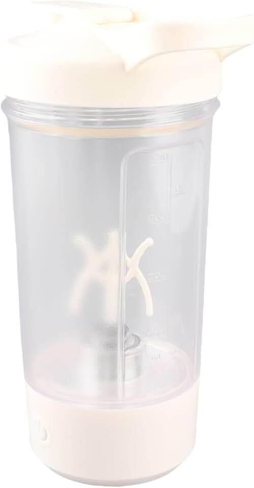 GLOGLOW Garrafa Agitadora de Proteína Elétrica, Copo Misturador Elétrico Portátil de Plástico Com de Mistura Inteligente para Leite de Proteína, Bateria de 500mAh para Entusiastas de Fitness