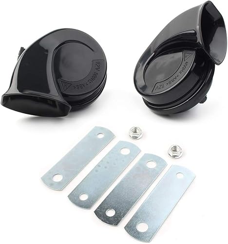 Miniatura 6 de GZYF Car Auto Super Loud 120DB cuerno eléctrico de caracol para Toyota Corolla Avensis Camry C-HR Highlander Land Cruiser Tacoma Crown Reiz Pardo