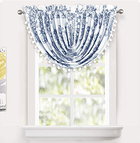 DriftAway Samantha Damask Medallion Waterfall Valance #TOP29