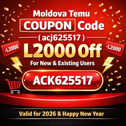 Moldova Temu &lceil;COUPON&rfloor; Code ( acj625517 ) ⟮ L2000 Off ⟯ For New & Existing Users cover art
