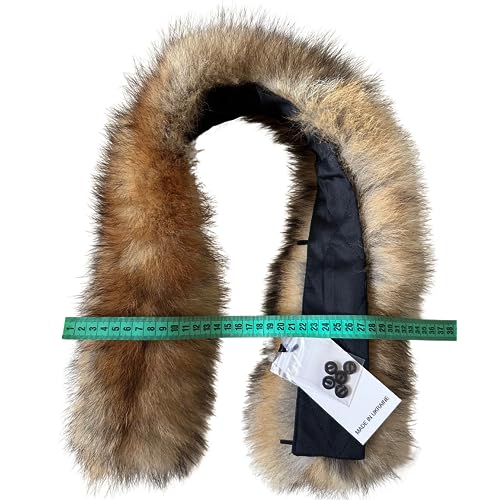 Men Collar Fur fox for coat parka hood3