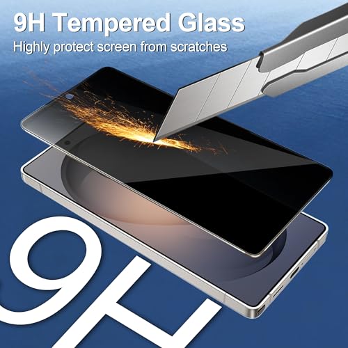 Image of 3 Pack Privacy Screen Protector for Samsung Galaxy s26 | Tempered Glass + 2 Pack Camera Lens Protector 9H Hardness True 25Anti Spy Accessories Military Grade Shatterproof 6.3 inch Black