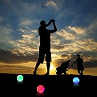 Vista 6 de Crestgolf Glow in The Dark Golf Balls with Glow Tees, Super Bright Light Up LED or Light Activated Balls with 12-Minute Reset Timer, Fun Gift for