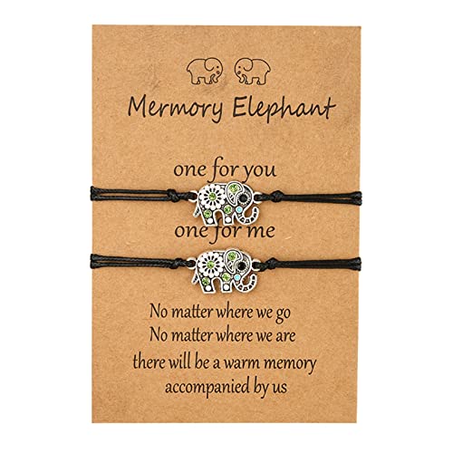 Ga2000su-2a - Pulsera con diseño étnico de elefante hueco, pulsera de hilo de...