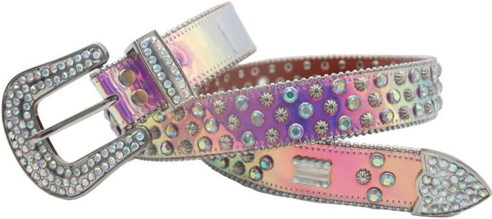 Rhinestone Belt Men and Women Inlaid Beaded Hip Hop Punk Versatile Pant