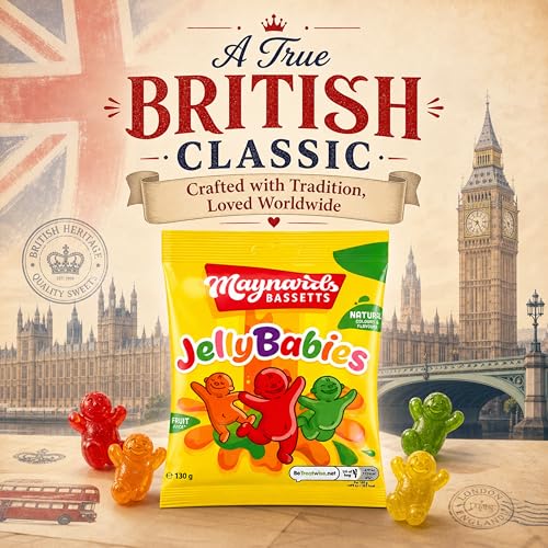 Maynards Bassetts Jelly Babies 130g Pack de 6 miniatura 6