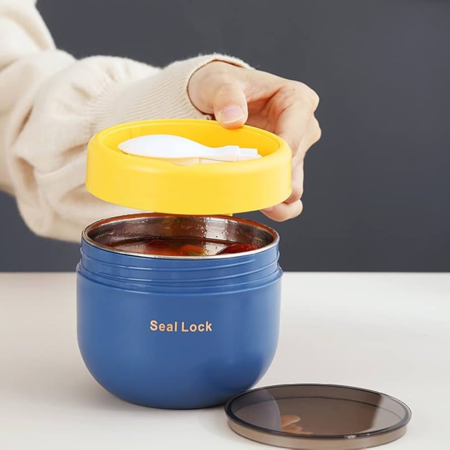 Amazon｜Haixifry スープジャー ランチスープジャー 600ml 広口 保温