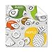 PineFruit Kiwi Fruit Illustration Pattern Cleaning Cloth Phone Screen Glasses Cleaner 5pcs