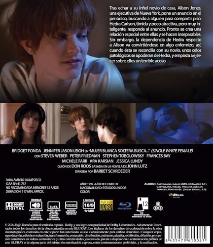 JF Partagerait Appartement 1992 Blu-Ray Import Espagnol avec Langue Francais, Bridget Fonda, Jennifer Jason Leigh, Steven Weber [Blu-Ray] – vue 2