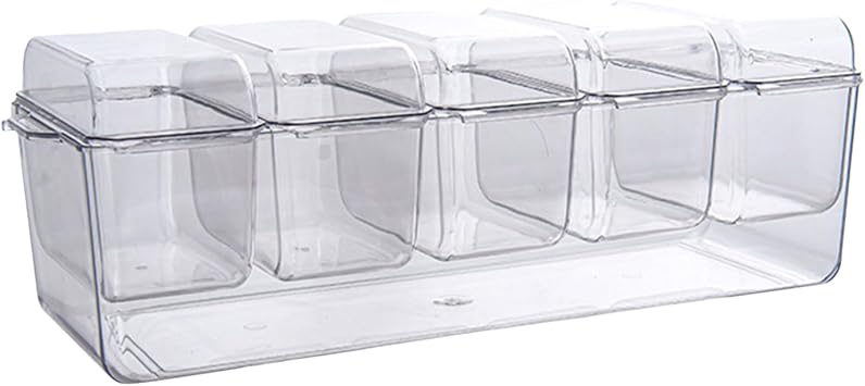 Bar Fruit Tray - Cold Dish Server, Ice Caddy, Salad Organizer | Transparent Condiment Holder, Buffet Platter for Fruits, Snacks, Charcoal Grilling, Outdoor Events, Cocktail Bar Station Accessories