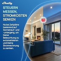 Shelly 1PM Gen4 - WLAN Smart Relais Schalter, Strommessung, Stromzähler, 1 Kanal, 16A, Lichtschalter, Heizung, Smart Home, Zeitschaltuhr, Alexa & Google, Matter, Zigbee, Kein Hub Erforderlich – Ansicht 5