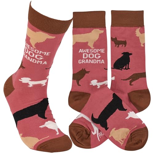 Primitives by Kathy Awesome Dog Grandma Socks, Unisex, One Size