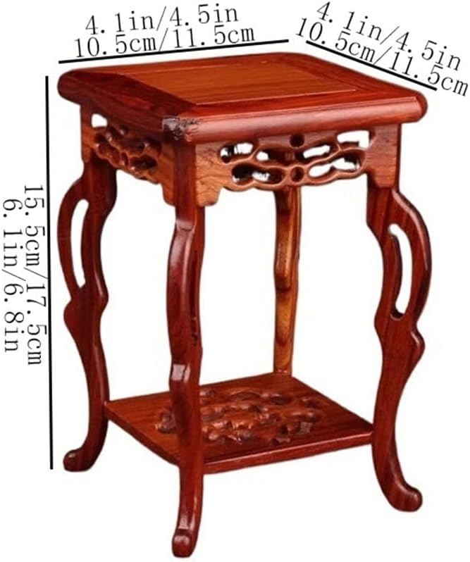 JUNCHENG1008 盆栽ディスプレイテーブル レッドサンダルウッド盆栽ディスプレイスツール、ティーポット花瓶ベース ホームオフ