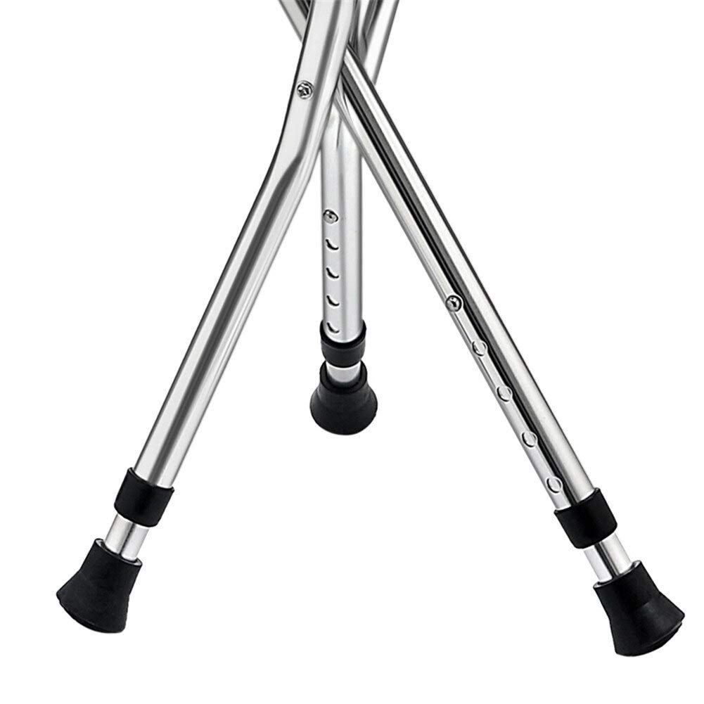Muletas ergonómicas para antebrazo (1 par, puño abierto), muletas de aluminio con mangos de goma, bastón ajustable para personas mayores, discapacitados y discapacitados (color: plata)