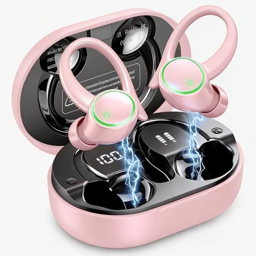 Image of Wireless Earbuds Sports, Bluetooth 5.4 Headphones Hifi Stereo, 50H Playback Over Ear Buds, ENC Noise Cancelling Mic, IP7 Waterproof Fitness Headset for Gym Running Workout, Earphones with Earhooks