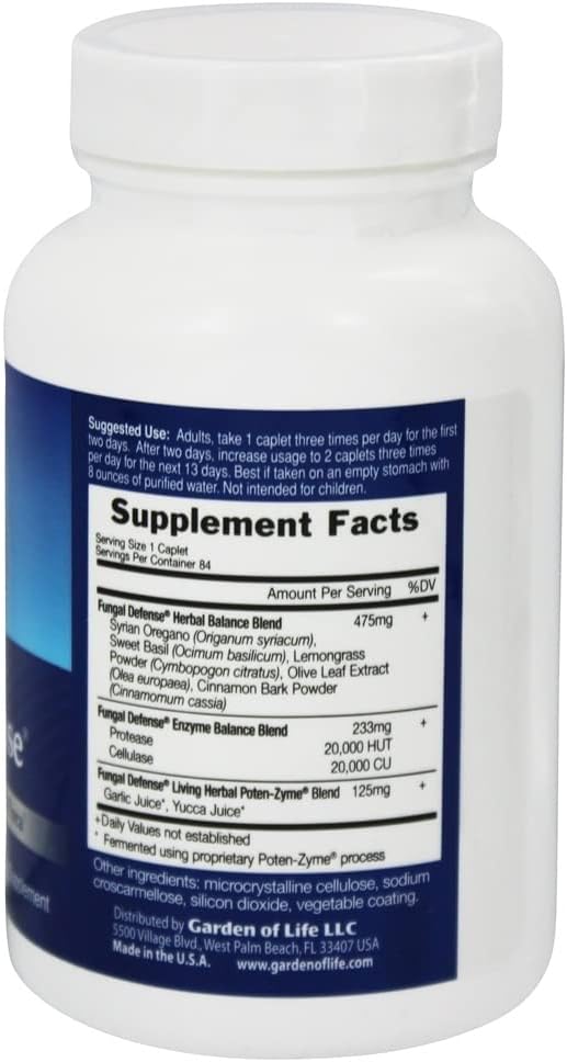 Garden of Life Fungal Defense Caplets, 84 Count
