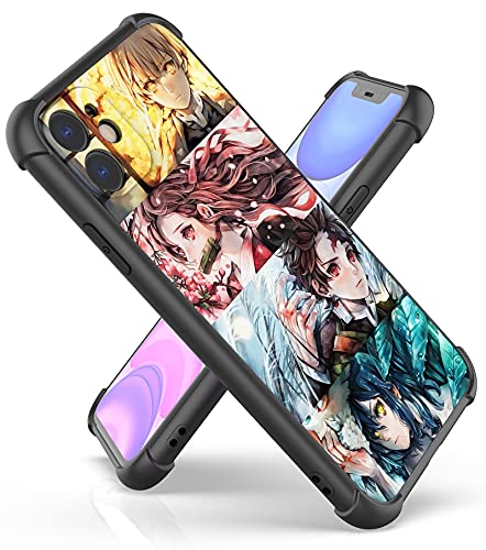 Fit for iPhone 11 Case (6.1 ) with 4 Corners Shockproof Protection Anime Design Customization Cases for Men and Women (10-Demon-Slayer-Kimetsu-Tanjirou-Nezuko-Zenitsu)
