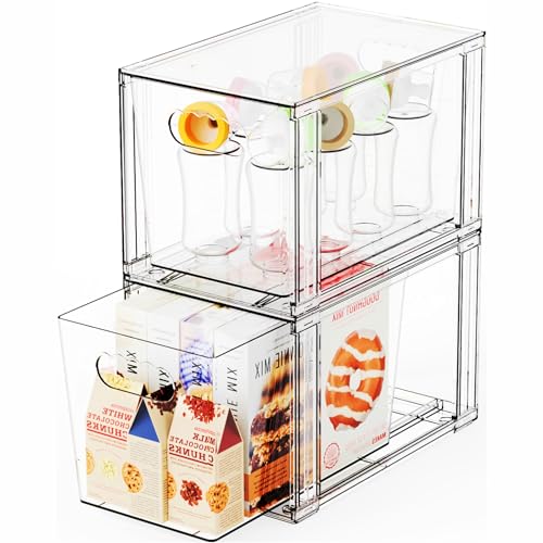 Yieach 2 Pack Baby Bottle Organizer for Countertop,Large Stackable Storage