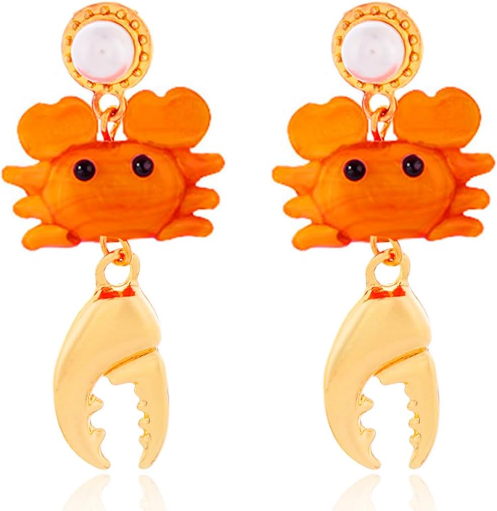 Sea Drop Earrings Funny Shell Star Fish Earrings Dangle Trendy Summer Beach Earring Cute Ocean Animal Earring Jewelry for Women