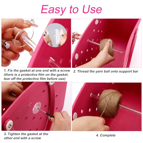 Image of BOXOB Yarn Spinner Compatible with Bogg Bag XL, Acrylic Yarn Holder Transparent Crochet Spinner for Crocheting and Knitting Gift for Craft Lover Accessories(Bogg Bag Not Included)