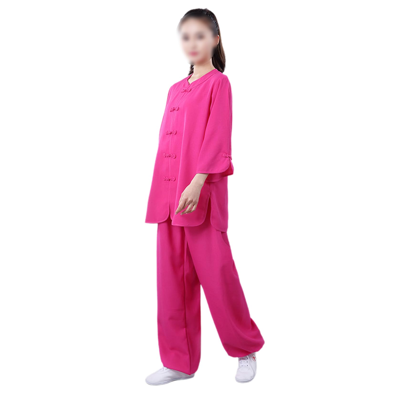 Uniformes de artes marciales tradicionales, Uniforme de Tai Chi Kung Fu Multicolor Múltiples tamaños(Rose Red,L)