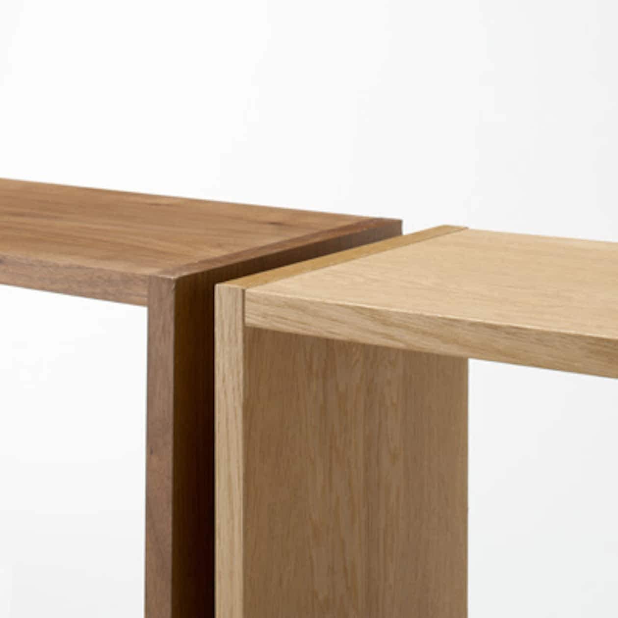 Amazon｜スタッキングシェルフ・2段・オーク材 幅42×奥行28.5×高さ81.5