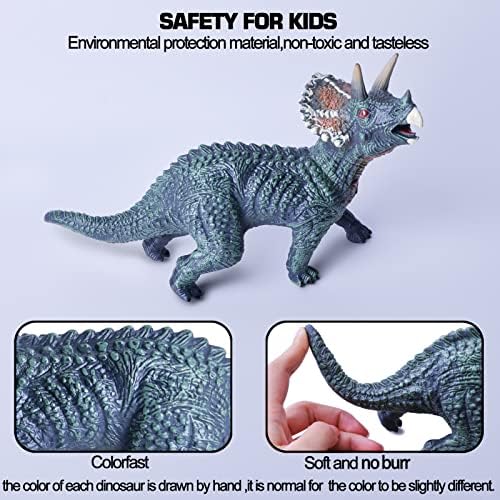 GizmoVine 4 Piece Jumbo Dinosaur Toys Set for Kids Age 3-5, 13 inch Large Realistic Highly Detailed Dinosaur Soft Toys Dinosaurs Figures Toys for Boys Girls 4-7 Birthday Party Xmas Gifts