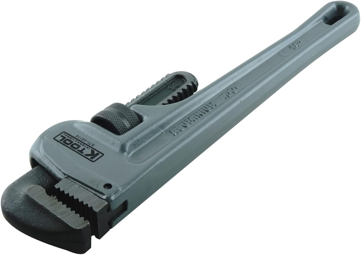 K Tool International Pipe Wrench 14 Inch Aluminum