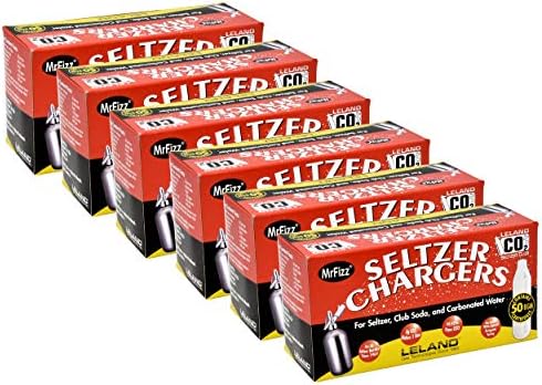 300 Leland Mr Fizz 8 Gram CO2 Soda Siphon Seltzer Chargers Compatible With All 1 Liter/Quart Soda Siphons