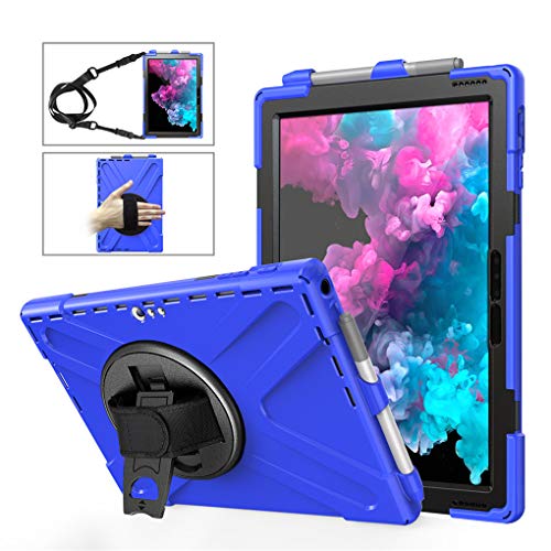 Surface Pro 6/ Pro 5/ Pro 4 �P�[�X �V�����_�[ ���|�� �V���R�� 360�x ��] �n���h�z���_�[ �X�^���h �X�g���b�v ��v ��� �O�w �h�o ���M�b�h �^�t �ی� ATOPLE ��v �Ў� �ϋv �����h�~ �L�b�Y �q�� �n�[�h